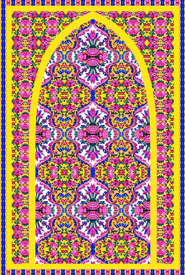 فرش ابریشم ماشینی مدرن و سنتی مناسب حال و پذیرایی برند دفه کد  ABRISHAM SM 956