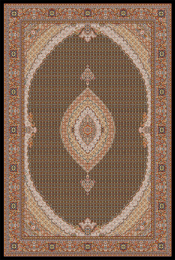 فرش ابریشم ماشینی مدرن و سنتی مناسب حال و پذیرایی برند دفه کد  ABRISHAM SM 967