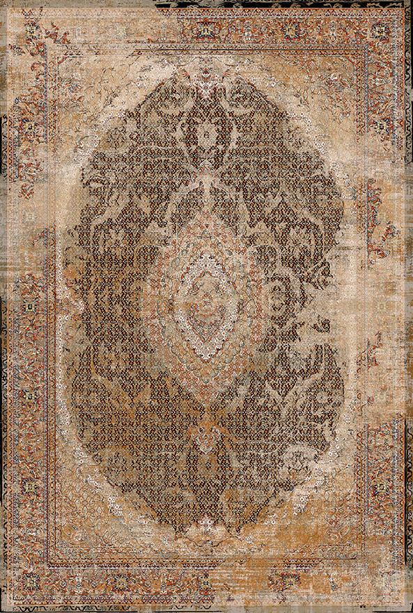 فرش ابریشم ماشینی مدرن و سنتی مناسب حال و پذیرایی برند دفه کد  ABRISHAM SM 969