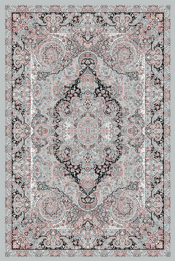 فرش ابریشم ماشینی مدرن و سنتی مناسب حال و پذیرایی برند دفه کد  ABRISHAM SM 972