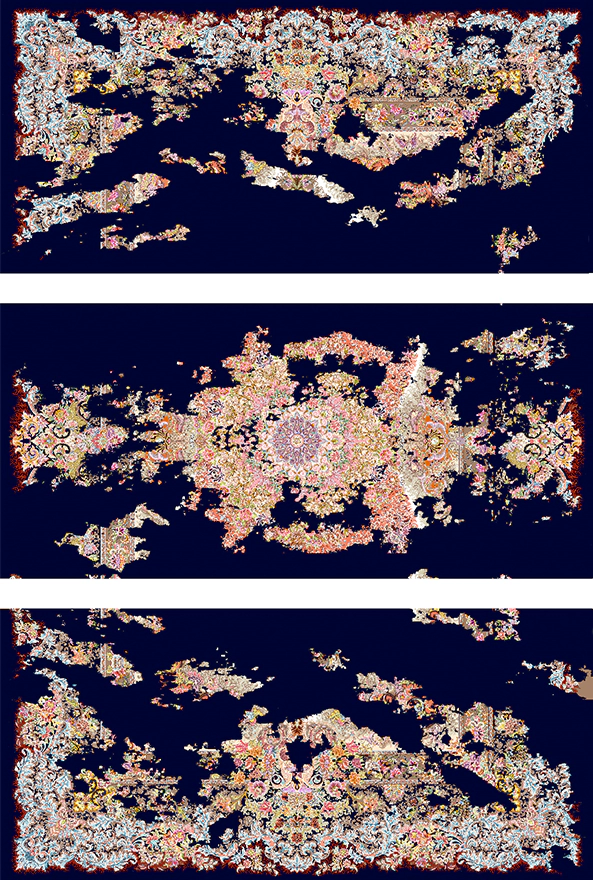 فرش ابریشم ماشینی مدرن و سنتی مناسب حال و پذیرایی برند دفه کد  ABRISHAM SM 974