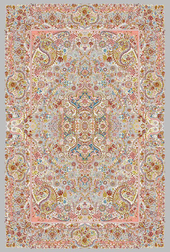 فرش ابریشم ماشینی مدرن و سنتی مناسب حال و پذیرایی برند دفه کد  ABRISHAM SM 980