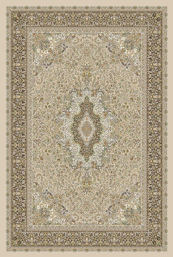 فرش ابریشم ماشینی مدرن و سنتی مناسب حال و پذیرایی برند دفه کد  ABRISHAM SM 990