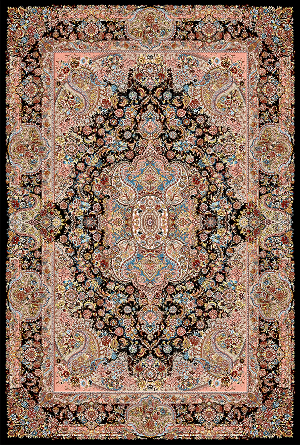 فرش ابریشم ماشینی مدرن و سنتی مناسب حال و پذیرایی برند دفه کد  ABRISHAM SM 993