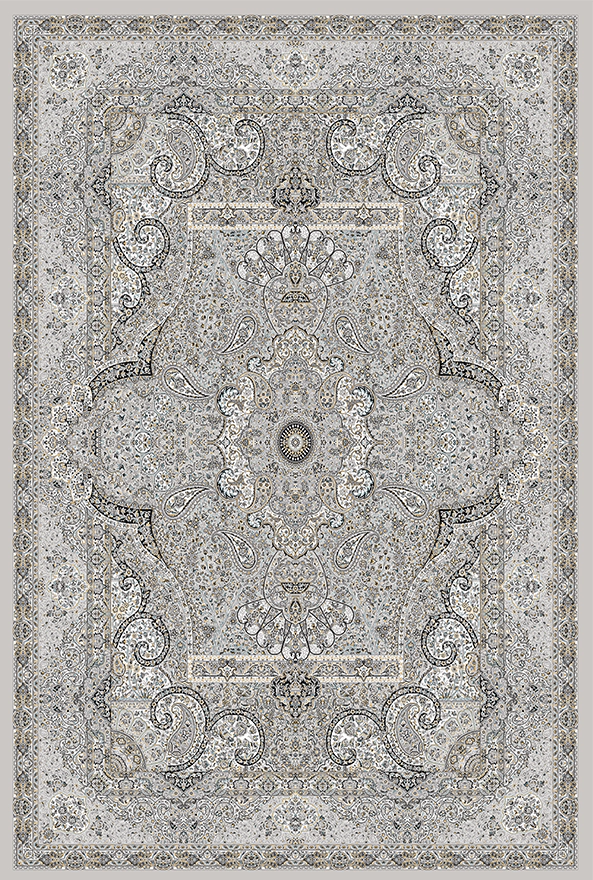 فرش ابریشم ماشینی مدرن و سنتی مناسب حال و پذیرایی برند دفه کد  ABRISHAM SM 994