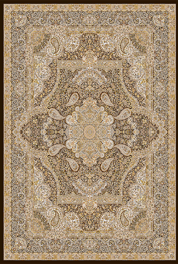 فرش ابریشم ماشینی مدرن و سنتی مناسب حال و پذیرایی برند دفه کد  ABRISHAM SM 995