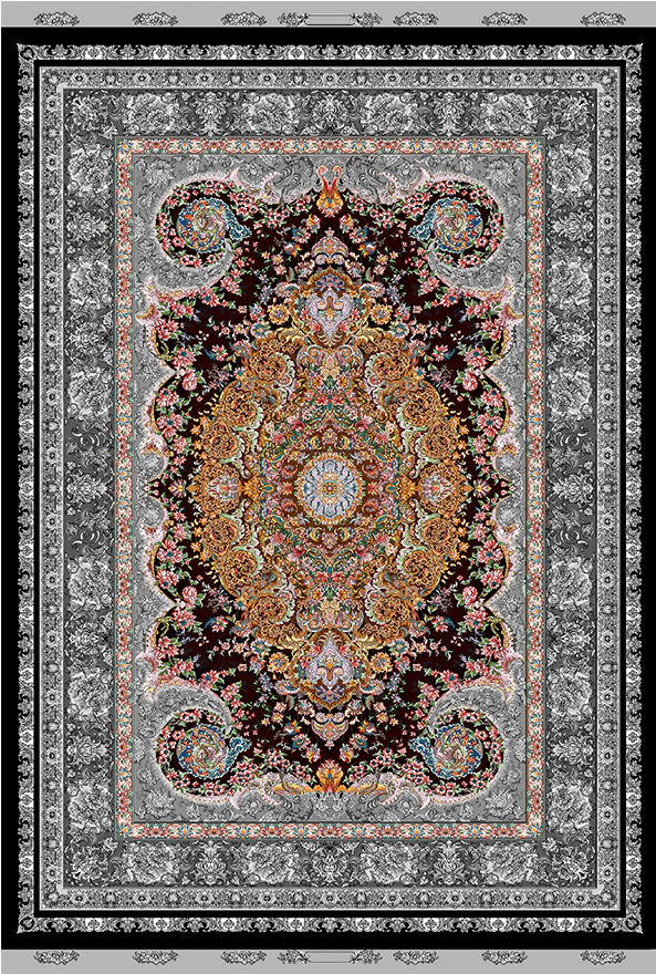 فرش ابریشم ماشینی مدرن و سنتی مناسب حال و پذیرایی برند دفه کد  ABRISHAM SM 1003