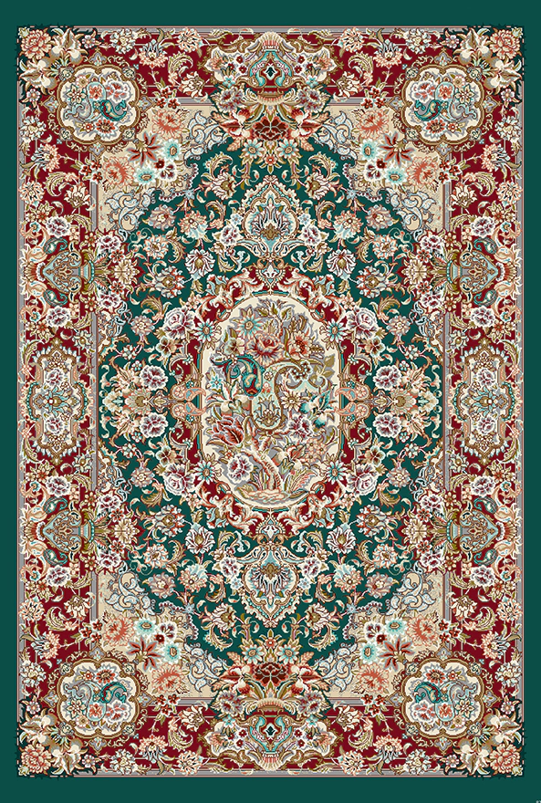 فرش ابریشم ماشینی مدرن و سنتی مناسب حال و پذیرایی برند دفه کد  ABRISHAM SM 1006