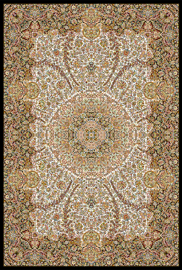 فرش ابریشم ماشینی مدرن و سنتی مناسب حال و پذیرایی برند دفه کد  ABRISHAM SM 1026