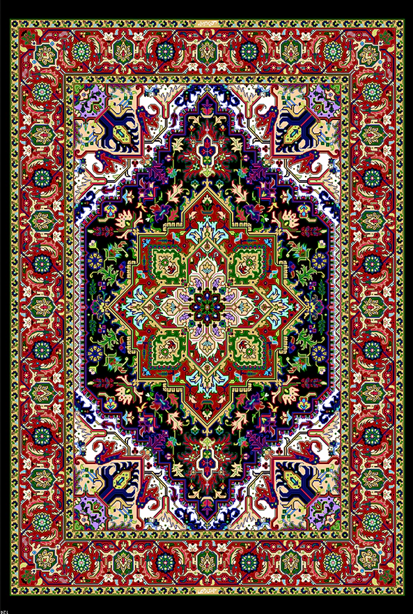 فرش ابریشم ماشینی مدرن و سنتی مناسب حال و پذیرایی برند دفه کد  ABRISHAM SM 1036