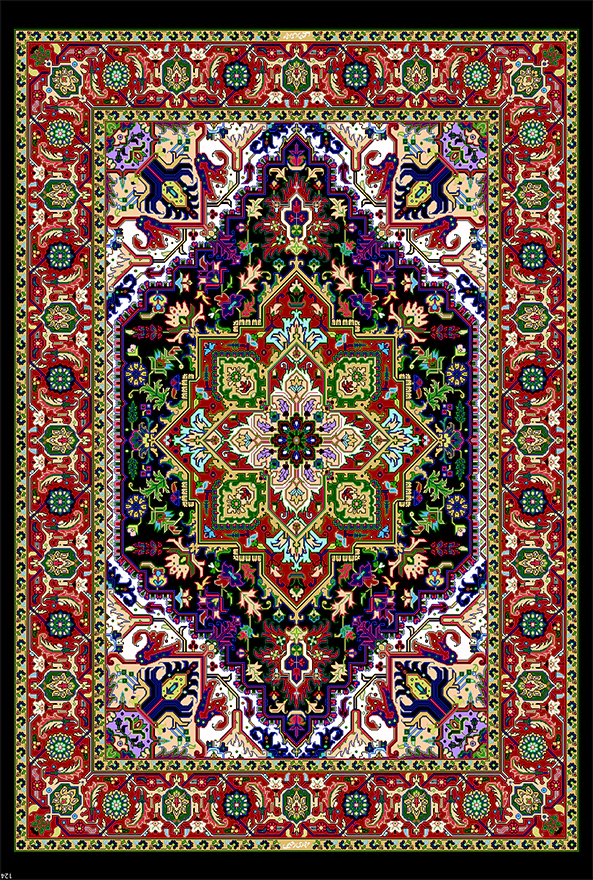 فرش ابریشم ماشینی مدرن و سنتی مناسب حال و پذیرایی برند دفه کد  ABRISHAM SM 1047