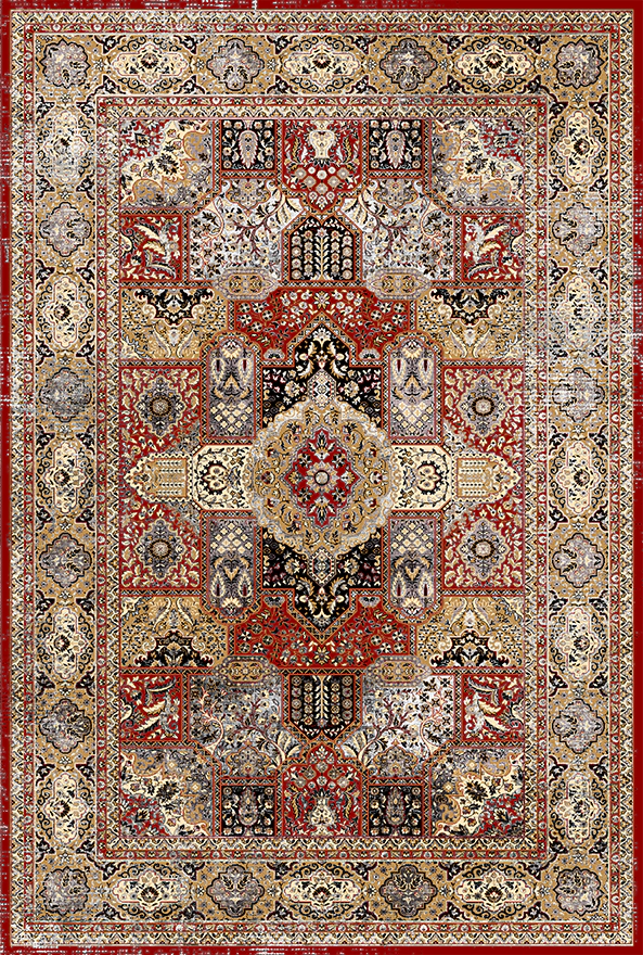 فرش ابریشم ماشینی مدرن و سنتی مناسب حال و پذیرایی برند دفه کد  ABRISHAM SM 1057