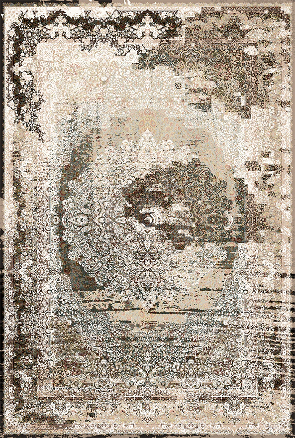 فرش ابریشم ماشینی مدرن و سنتی مناسب حال و پذیرایی برند دفه کد  ABRISHAM SM 1081