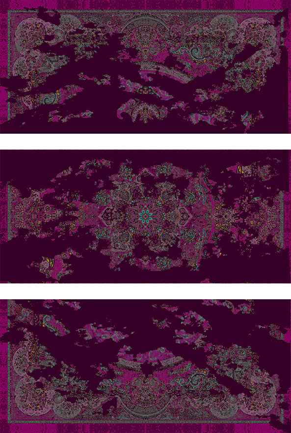 فرش ابریشم ماشینی مدرن و سنتی مناسب حال و پذیرایی برند دفه کد  ABRISHAM SM 1083