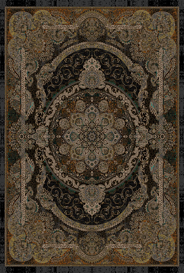 فرش ابریشم ماشینی مدرن و سنتی مناسب حال و پذیرایی برند دفه کد  ABRISHAM SM 1084