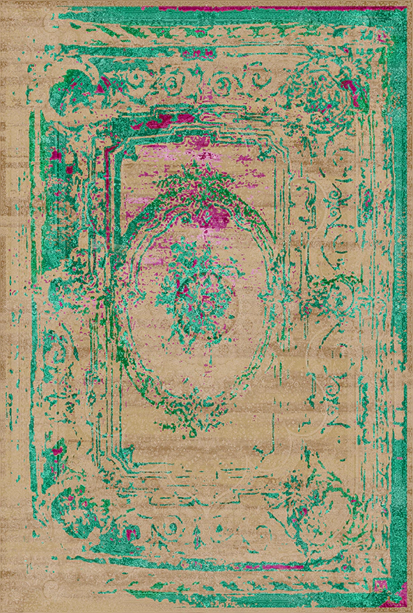 فرش ابریشم ماشینی مدرن و سنتی مناسب حال و پذیرایی برند دفه کد  ABRISHAM SM 1088