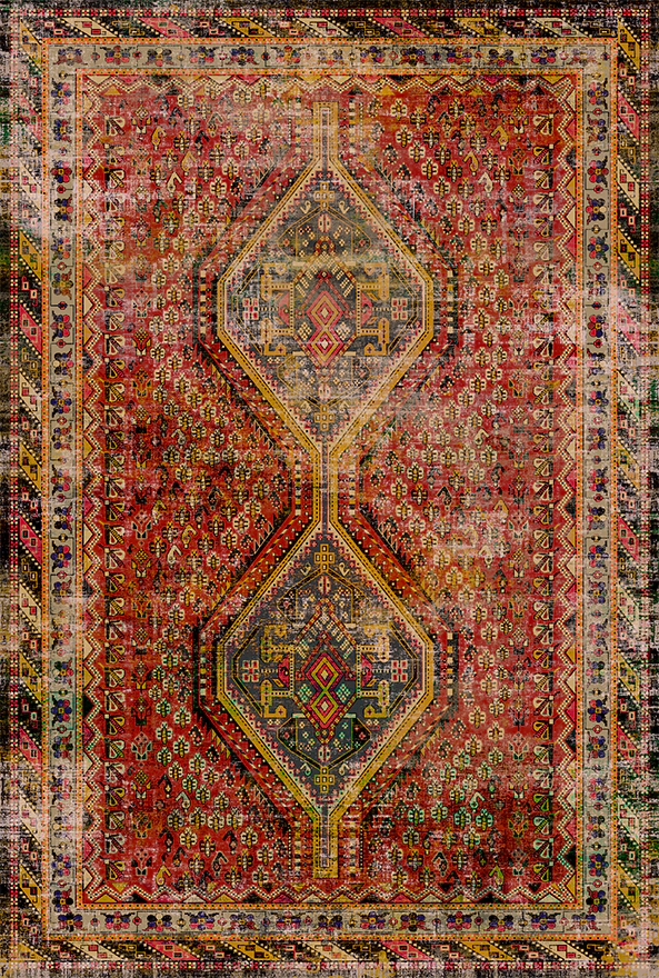 فرش ابریشم ماشینی مدرن و سنتی مناسب حال و پذیرایی برند دفه کد  ABRISHAM SM 1108