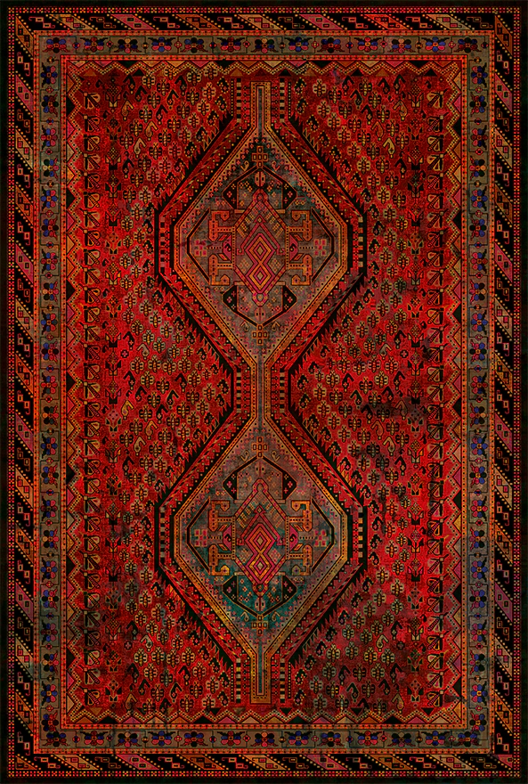 فرش ابریشم ماشینی مدرن و سنتی مناسب حال و پذیرایی برند دفه کد  ABRISHAM SM 1110