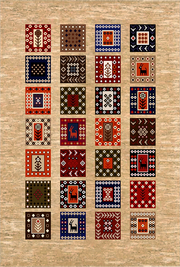 فرش ابریشم ماشینی مدرن و سنتی مناسب حال و پذیرایی برند دفه کد  ABRISHAM SM 1116