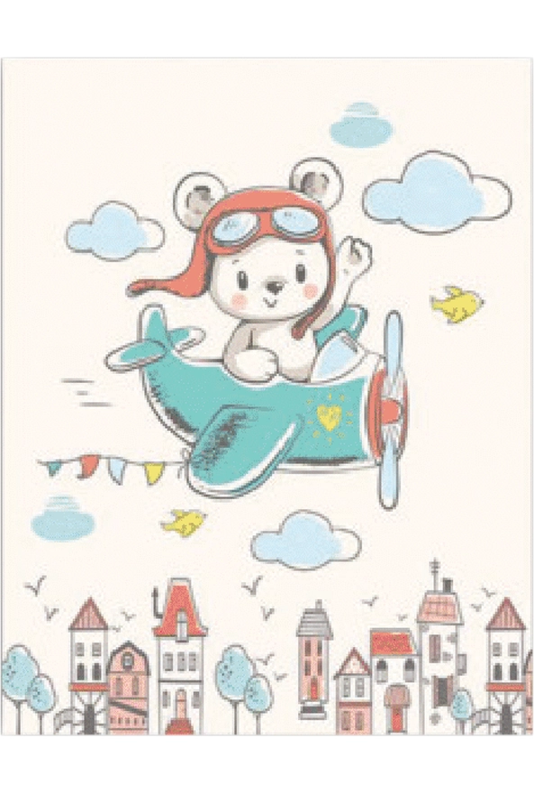 فرشینه و قالیچه فانتزی مناسب اتاق کودک برند دفه کد ZED KODAK 889