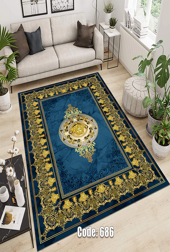 فرشینه و قالیچه (مستطیل، گرد، بیضی) سنتی و مدرن مناسب حال و پذیرایی برند دفه کد DEFEH TOR 187