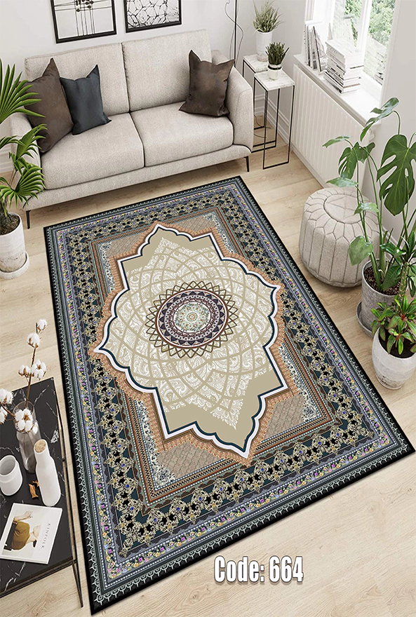 فرشینه و قالیچه (مستطیل، گرد، بیضی) سنتی و مدرن مناسب حال و پذیرایی برند دفه کد DEFEH TOR 204