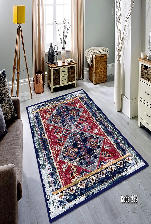 فرشینه و قالیچه (مستطیل، گرد، بیضی) سنتی و مدرن مناسب حال و پذیرایی برند دفه کد DEFEH TOR 205