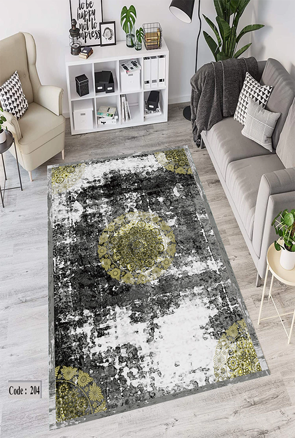 فرشینه و قالیچه (مستطیل، گرد، بیضی) سنتی و مدرن مناسب حال و پذیرایی برند دفه کد DEFEH TOR 215