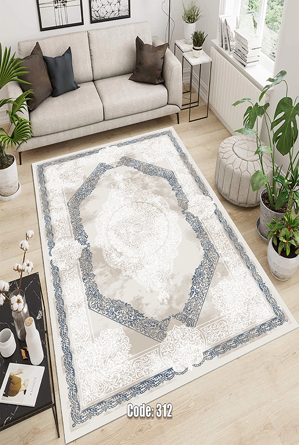 فرشینه و قالیچه (مستطیل، گرد، بیضی) سنتی و مدرن مناسب حال و پذیرایی برند دفه کد DEFEH TOR 221