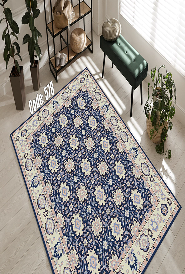 فرشینه و قالیچه (مستطیل، گرد، بیضی) سنتی و مدرن مناسب حال و پذیرایی برند دفه کد DEFEH TOR 223