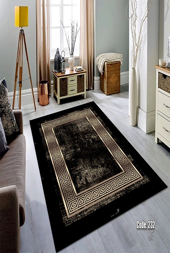 فرشینه و قالیچه (مستطیل، گرد، بیضی) سنتی و مدرن مناسب حال و پذیرایی برند دفه کد DEFEH TOR 232