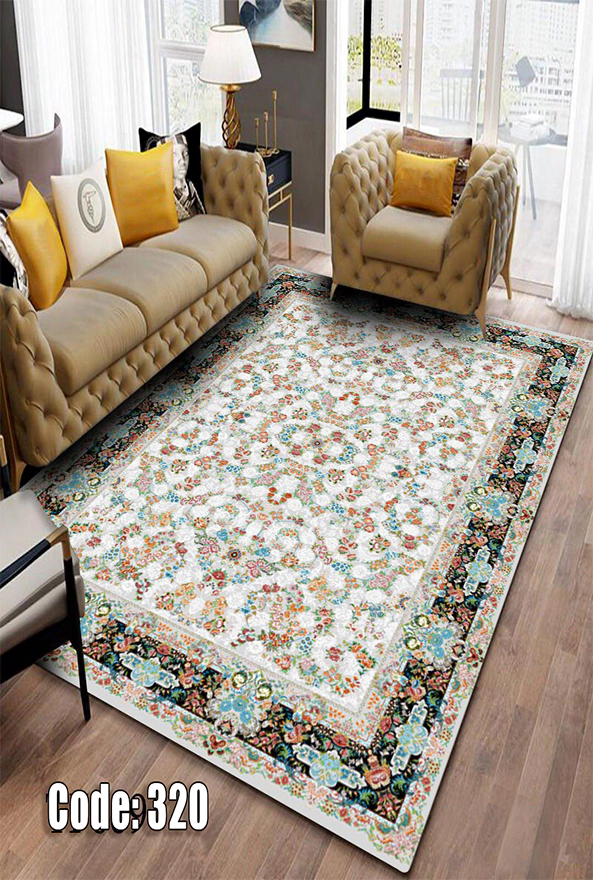 فرشینه و قالیچه (مستطیل، گرد، بیضی) سنتی و مدرن مناسب حال و پذیرایی برند دفه کد DEFEH TOR 236