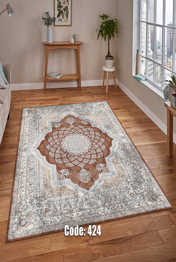 فرشینه و قالیچه (مستطیل، گرد، بیضی) سنتی و مدرن مناسب حال و پذیرایی برند دفه کد DEFEH TOR 281