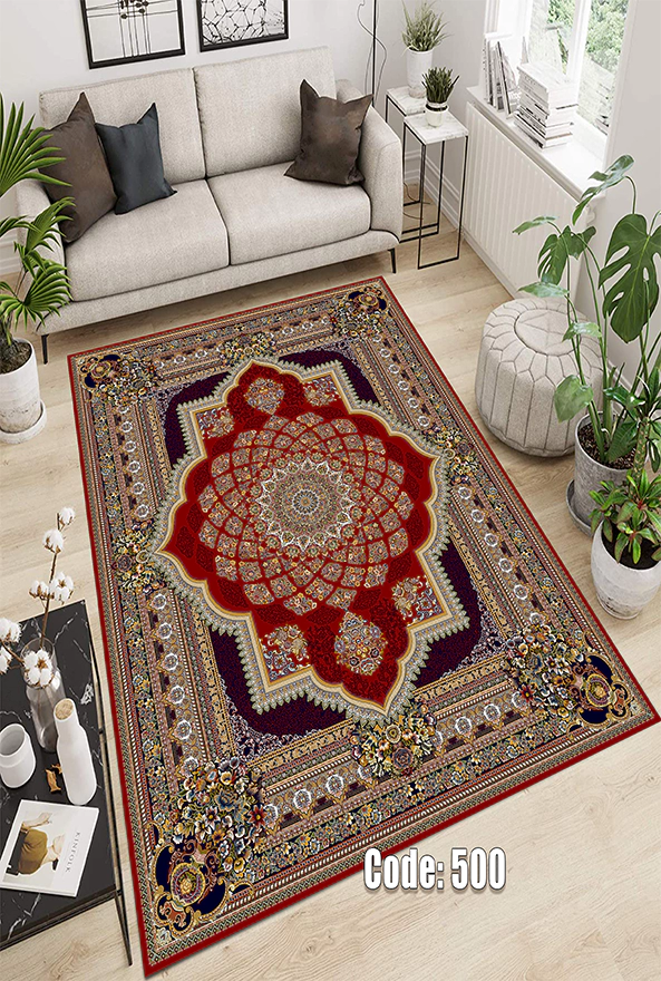 فرشینه و قالیچه (مستطیل، گرد،بیضی) سنتی و کلاسیک مناسب حال و پذیرایی برند دفه کد DEFEH TOR 860