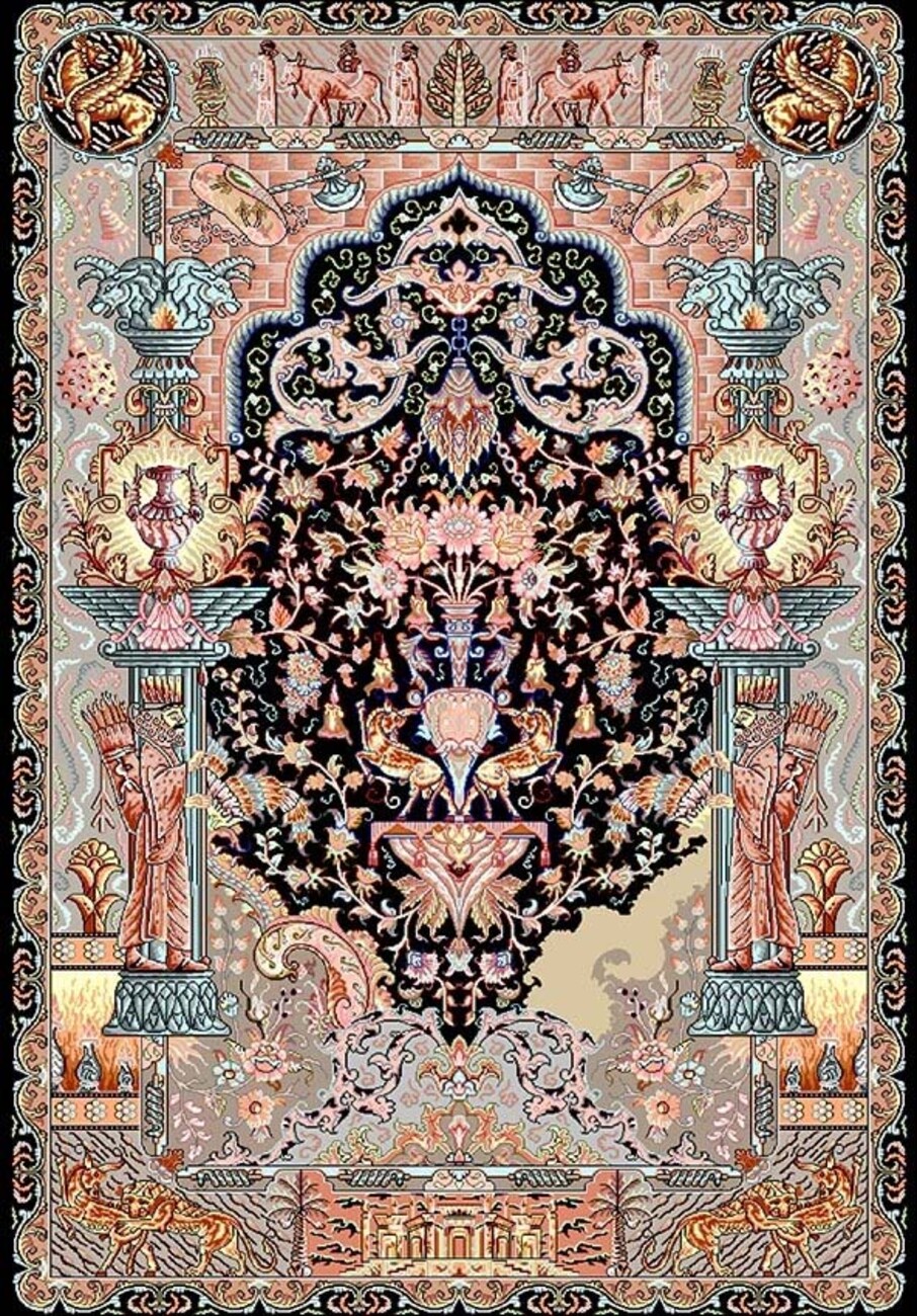 فرشینه و قالیچه سنتی مناسب حال و پذیرایی برند دفه کد DEFEH SN70