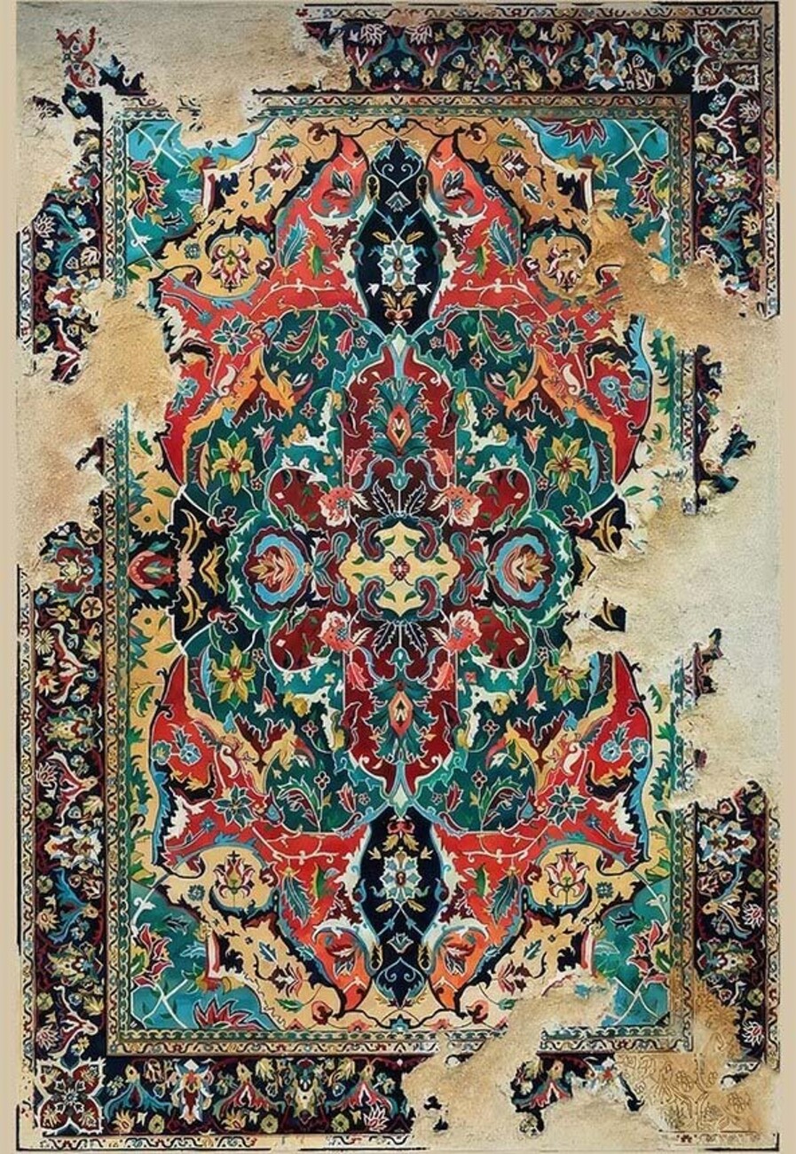 فرشینه و قالیچه مدرن مناسب حال و پذیرایی برند دفه کد DEFEH SN314