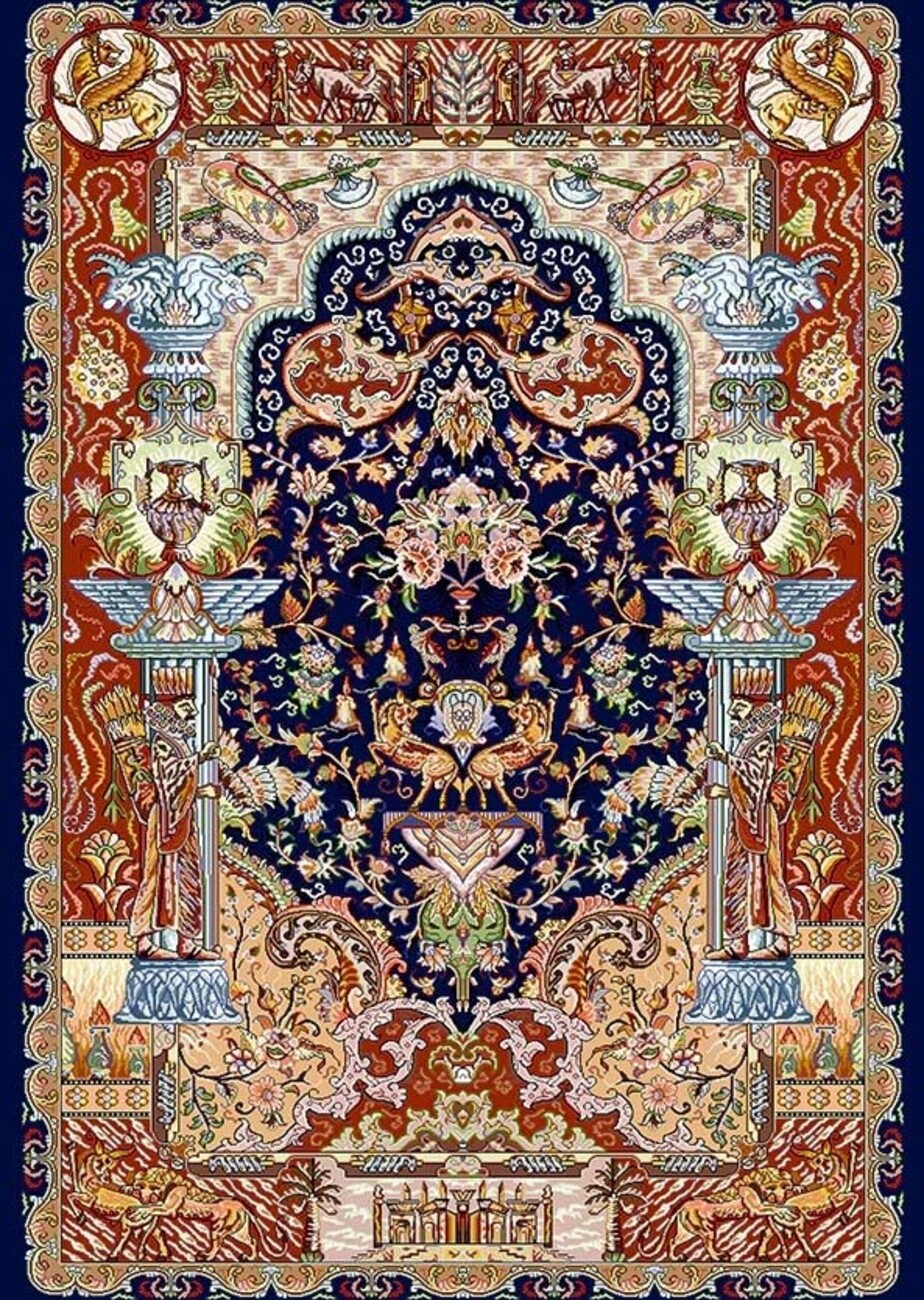 فرشینه و قالیچه سنتی مناسب حال و پذیرایی برند دفه کد DEFEH SN268