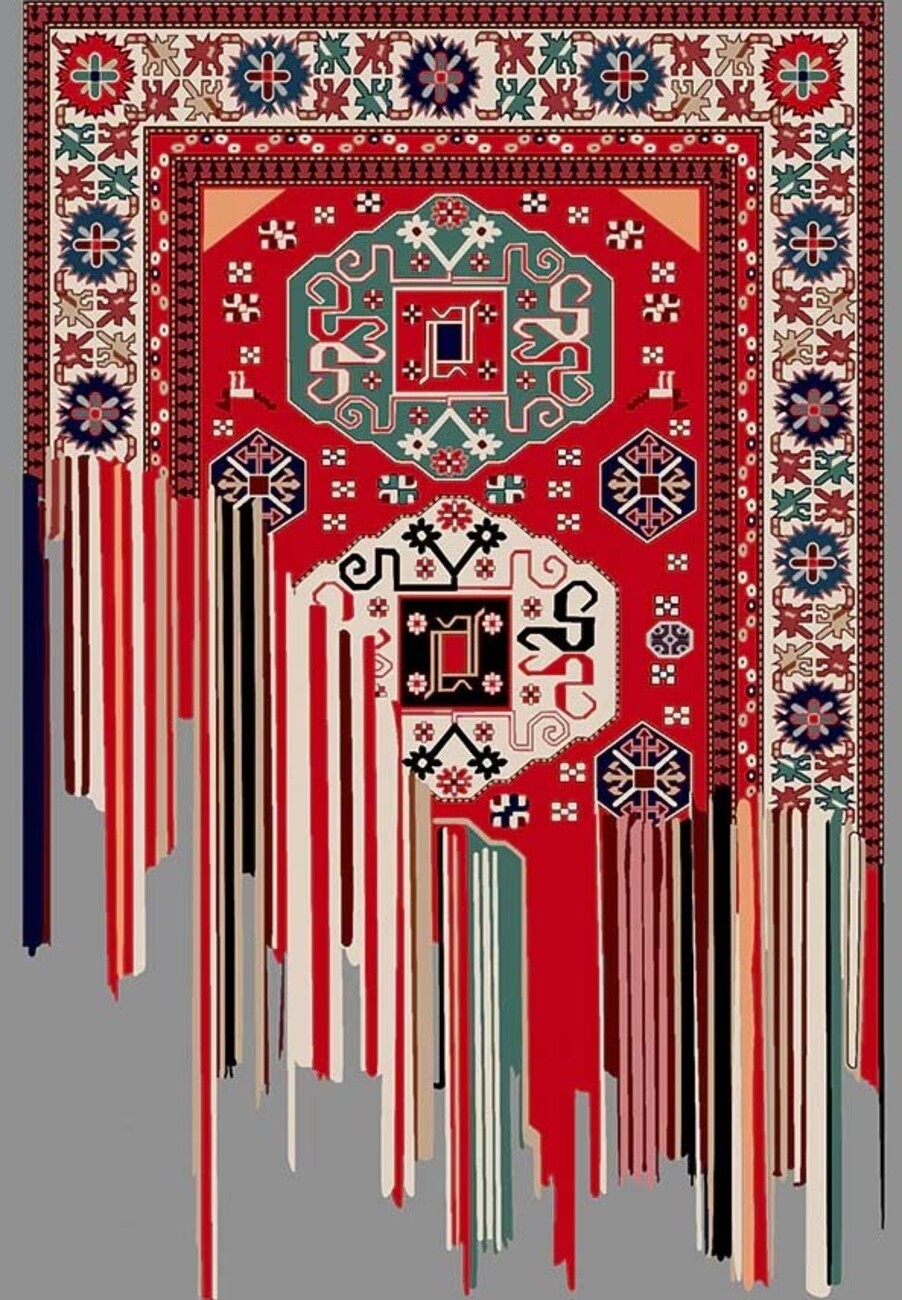 فرشینه و قالیچه سنتی مناسب حال و پذیرایی برند دفه کد DEFEH SN255