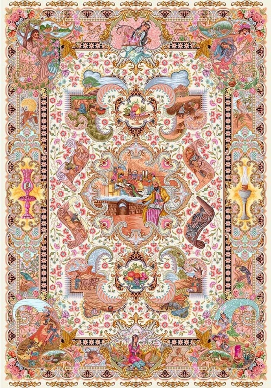 فرشینه و قالیچه سنتی مناسب حال و پذیرایی برند دفه کد DEFEH SN198