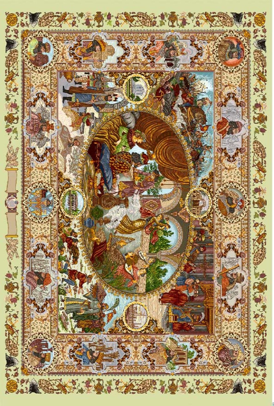 فرشینه و قالیچه مدرن مناسب حال و پذیرایی برند دفه کد DEFEH SN374