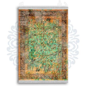 فرشینه دفه از جنس پارچه شانل ترک طرح مدرن کد 142