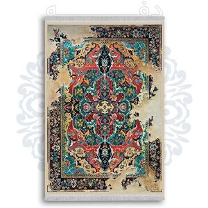 فرشینه دفه از جنس پارچه شانل ترک طرح  سنتی کد 136