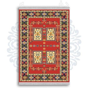 فرشینه دفه از جنس پارچه شانل ترک طرح  سنتی کد 142