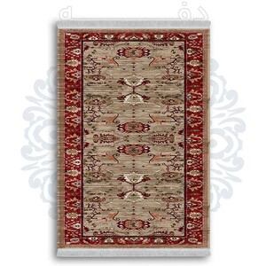 فرشینه دفه از جنس پارچه شانل ترک طرح  گلیم کد 26