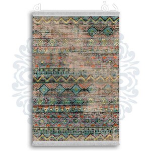 فرشینه دفه از جنس پارچه شانل ترک طرح  گلیم کد 28