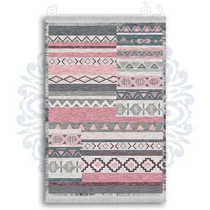 فرشینه دفه از جنس پارچه شانل ترک طرح  گلیم کد 35