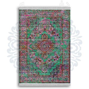 فرشینه دفه از جنس پارچه شانل ترک طرح  گلیم کد 42