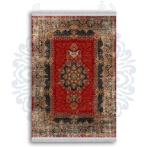 فرشینه دفه از جنس پارچه شانل ترک طرح  گلیم کد 44