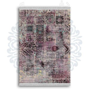 فرشینه دفه از جنس پارچه شانل ترک طرح  گلیم کد 47