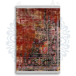 فرشینه دفه از جنس پارچه شانل ترک طرح  گلیم کد 50